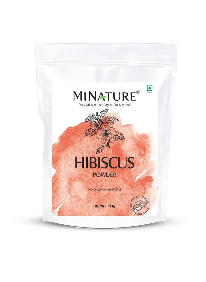 minature Mi Nature Hibiscus Powder | Red Hibiscus Flower | Hibiscus Powder For Hair | Hibiscus Powder For Face | Pure & Natural Hibiscus Powder | Ideal For Hair Mask And Face Pack| 114G (4Oz) - Image 1