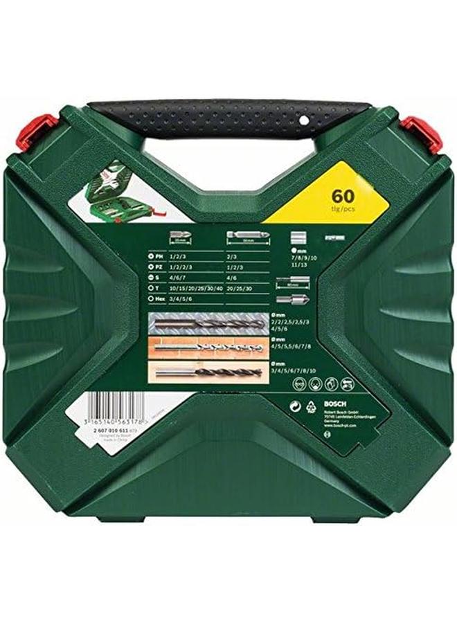 BOSCH Home And Garden Accessory Assortment 60 Piece X Line Classic Drill Bit And Screwdriver Bit Set 2 607 010 611 - Image 2