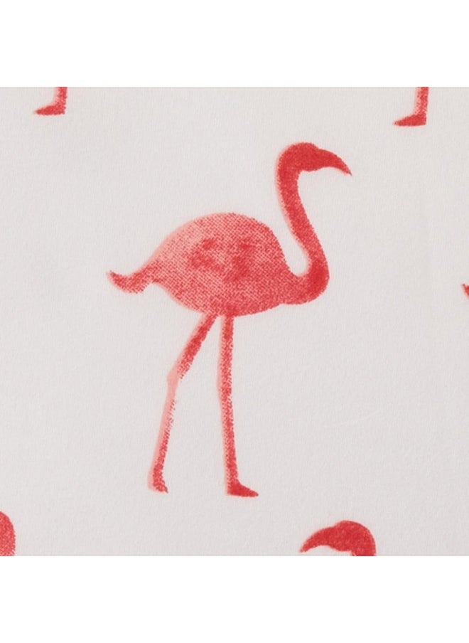 Great Bay Home 3-Piece Twin Coastal Microfiber Sheet Set | Nautical-Printed, Ultra-Soft Sheets | Wrinkle & Fade Resistant Beach-Themed Prints & Patterns Bedding Sheets & Pillowcases. (Twin, Flamingo)