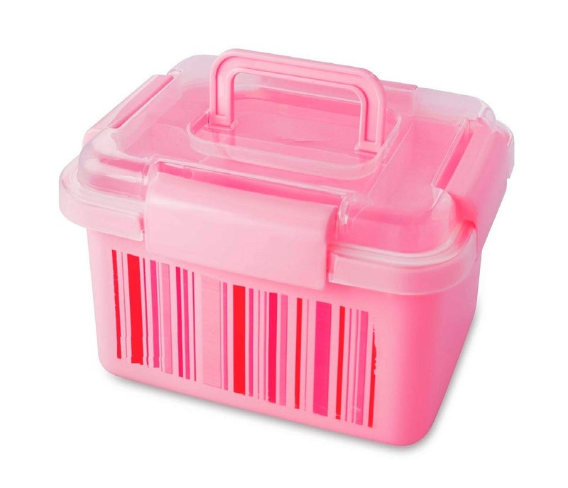 aaKaR Sonal Multi Purpose Rectangular Storage Box for Medical First Aid Jewelry Large Pink - Image 1