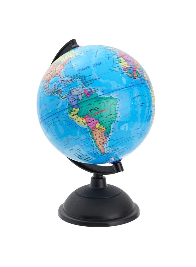 Juvale World Globe for Kids  8Inch Multicolor with Plastic Stand  Educational Desk Globe with World Map for Kids  Classroom Decor - Image 5