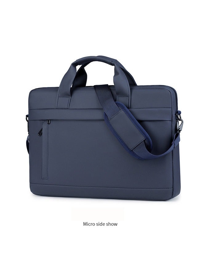 AVHUGOO Waterproof Laptop Bag 15.6 Inch - Large Capacity Minimalist Messenger Shoulder Bag & Tote, Business Travel Briefcase with Built-in Sleeve Compartment for MacBook, Notebook, Office Work Essentials (Blue) - Image 2