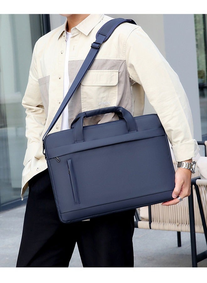 AVHUGOO Waterproof Laptop Bag 15.6 Inch - Large Capacity Minimalist Messenger Shoulder Bag & Tote, Business Travel Briefcase with Built-in Sleeve Compartment for MacBook, Notebook, Office Work Essentials (Blue) - Image 5