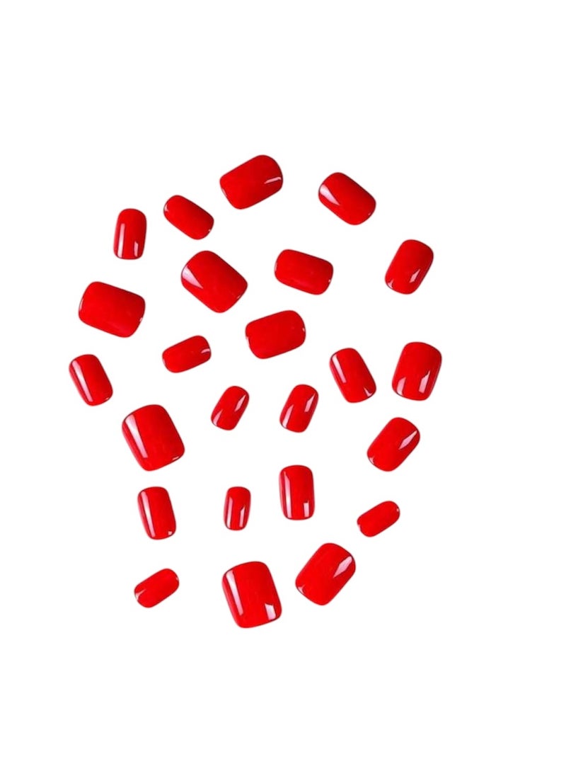 Shein Short square red nails 24PCS  - Image 2