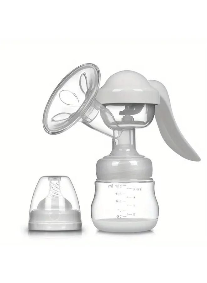 مضخة حليب الثدي اليدوية الزرقاء للرضاعة الطبيعية والعناية بعد الولادة - Image 3