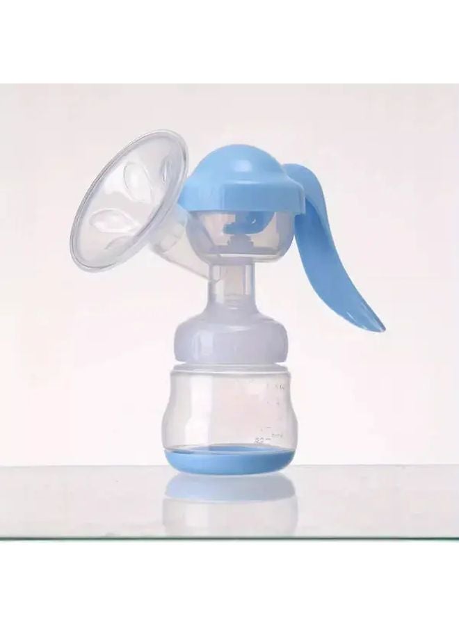 مضخة حليب الثدي اليدوية الزرقاء للرضاعة الطبيعية والعناية بعد الولادة - Image 1