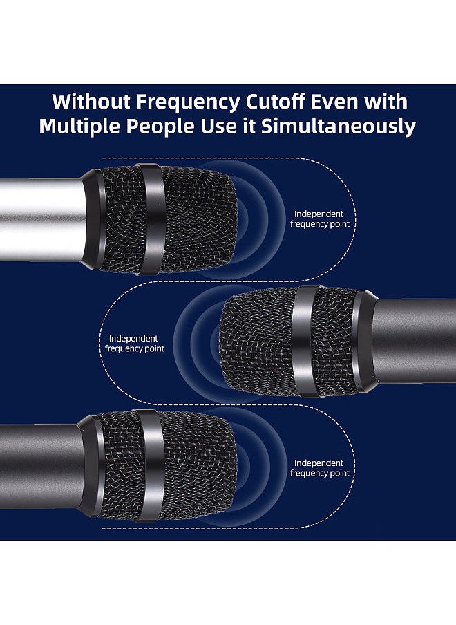 Generic - Professional UHF Wireless Microphone System with Handheld Cordless Microphone & Receiver Rechargeable Mic 16 Channels for Video Live Broadcast Interview Singing Party - Image 1