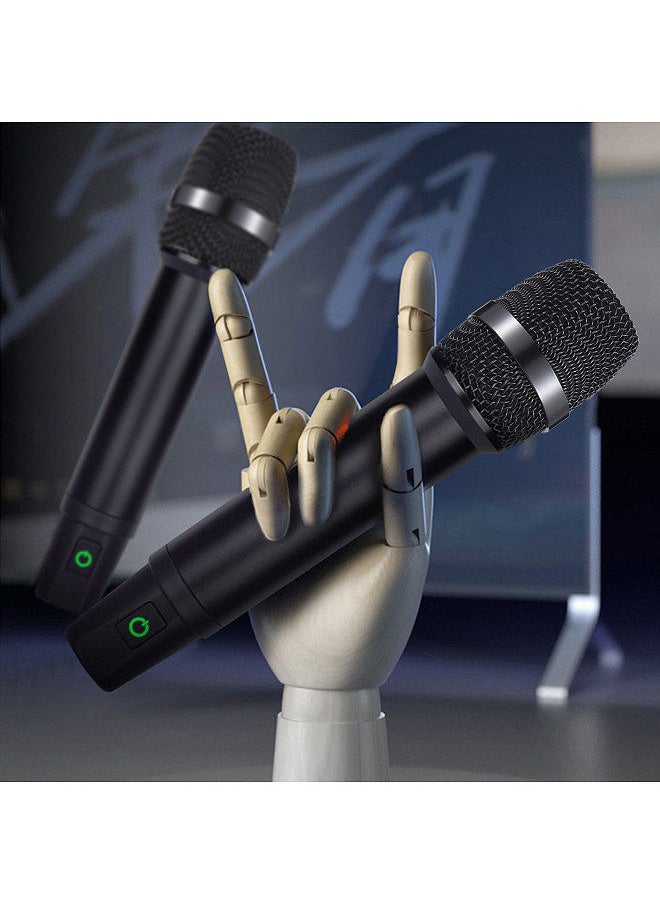 Generic - Professional UHF Wireless Microphone System with Handheld Cordless Microphone & Receiver Rechargeable Mic 16 Channels for Video Live Broadcast Interview Singing Party - Image 1