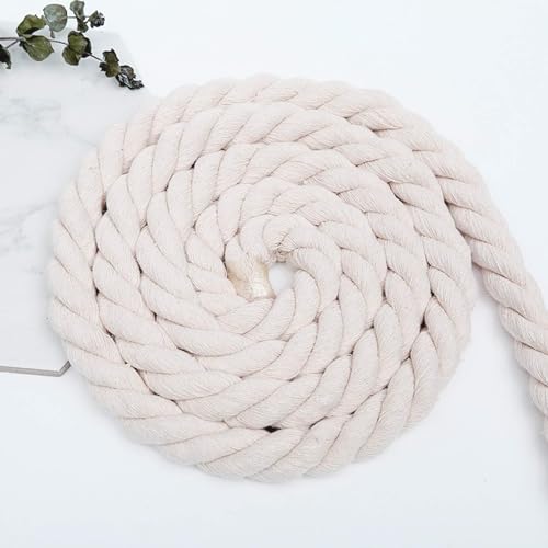VEIZEDD 1OO% Cotton Craft Rope (1/2 inch x 50 feet) All Purpose Soft Natural Strong Cotton Rope Cord for Crafts, Sporting, Wedding Decorating,Hanging Flower Baskets (Beige) - Image 4