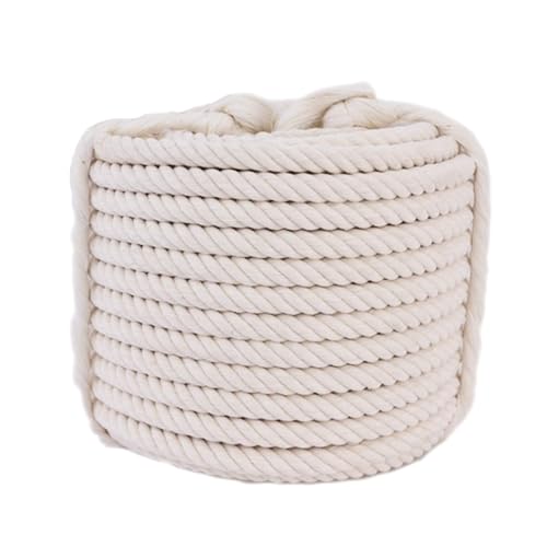 VEIZEDD 1OO% Cotton Craft Rope (1/2 inch x 50 feet) All Purpose Soft Natural Strong Cotton Rope Cord for Crafts, Sporting, Wedding Decorating,Hanging Flower Baskets (Beige) - Image 1