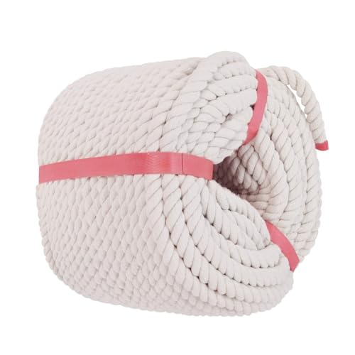 VEIZEDD 1OO% Cotton Craft Rope (1/2 inch x 50 feet) All Purpose Soft Natural Strong Cotton Rope Cord for Crafts, Sporting, Wedding Decorating,Hanging Flower Baskets (Beige) - Image 2