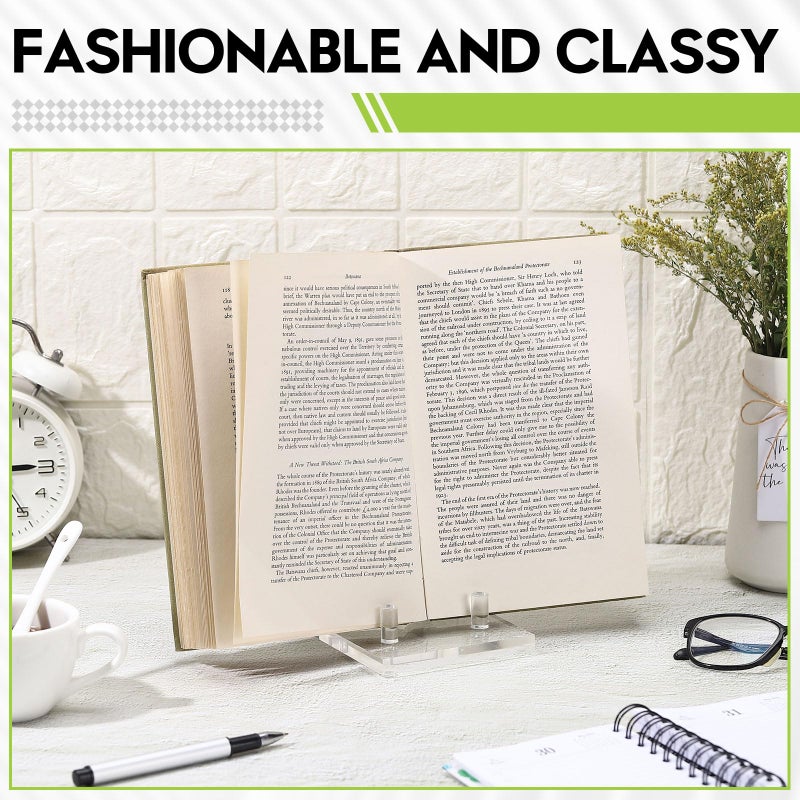 Yousoontic Acrylic Book Display Stand Clear Easel Plate Stand for Displaying Books, Picture, Notebooks, Platter, Photo, Artworks(4 x 6 x 6 Inch) - Image 5
