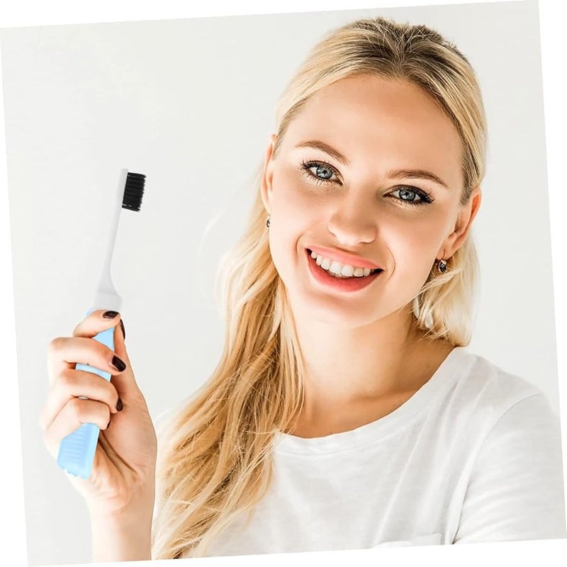 Portable Travel Toothbrush Set 6pcs Soft Bristle Ergonomic Handle Random Color - Image 3