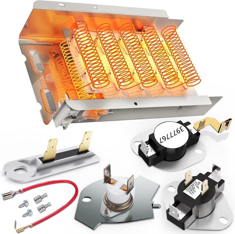 Monkemon [UPGRADED] 279838 Dryer Heating Element for Whirlpool Kenmore Maytag Amana Roper, Dryer Heating Element Parts Include Dryer Thermostat Thermal Fuse, Replaces 2406026 3403585 w10724237 - Image 1