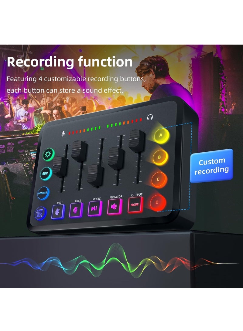 WALALLA Podcast Equipment Bundle Includes Audio Mixer and Microphone, Ideal for Video Production, Live Streaming, Gaming voiceovers Compatible with Various Operating Systems and Software - Image 2