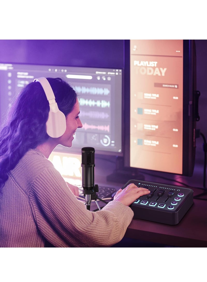 WALALLA Podcast Equipment Bundle Includes Audio Mixer and Microphone, Ideal for Video Production, Live Streaming, Gaming voiceovers Compatible with Various Operating Systems and Software - Image 5