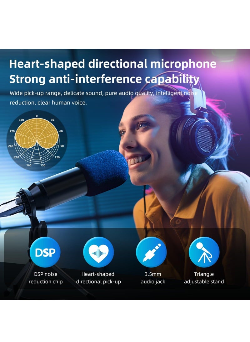 WALALLA Podcast Equipment Bundle Includes Audio Mixer and Microphone, Ideal for Video Production, Live Streaming, Gaming voiceovers Compatible with Various Operating Systems and Software - Image 4