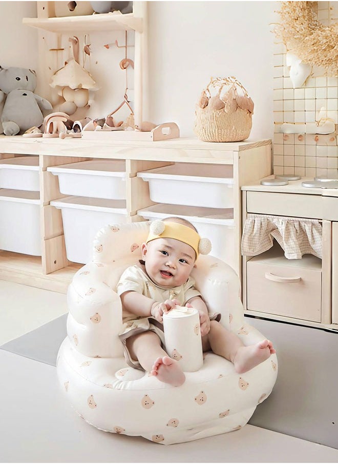 Sharpdo Inflatable Baby Chairs, Baby Inflatable Seat for Babies 3 Months and Up, Baby Inflatable Sofa with Automatic Pumping  - Image 1