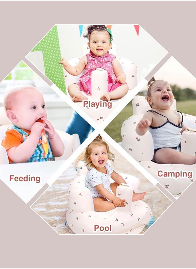 Sharpdo Inflatable Baby Chairs, Baby Inflatable Seat for Babies 3 Months and Up, Baby Inflatable Sofa with Automatic Pumping  - Image 4