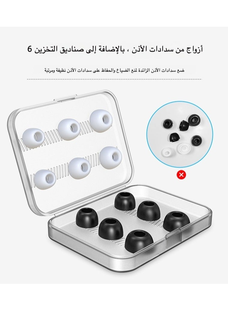 12-Piece AirPods Pro Replacement Ear Buds – Premium Silicone Tips, Noise Cancelling, Comfort Fit (S/M/L Sizes) + Bonus Case  - Image 3