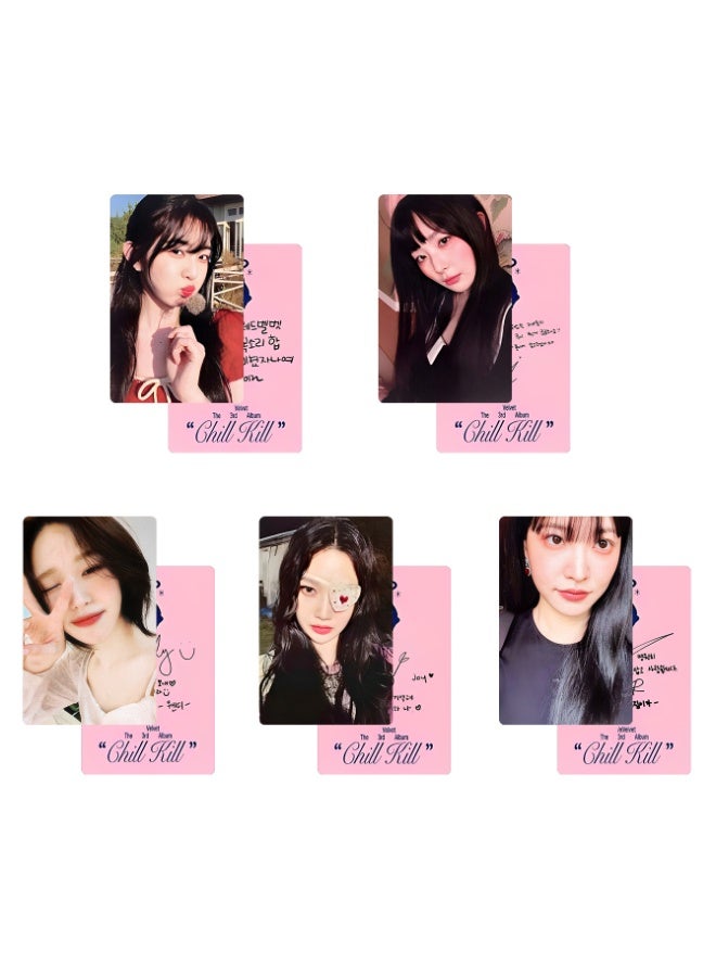 NIBEMINENT 5 Pcs Kpop Red Velvet - Chill Kill Lomo Cards Card For Fans Collection Gifts - Image 1