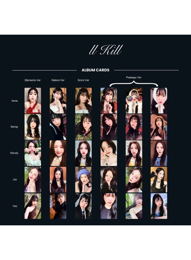 NIBEMINENT 5 Pcs Kpop Red Velvet - Chill Kill Lomo Cards Card For Fans Collection Gifts - Image 2