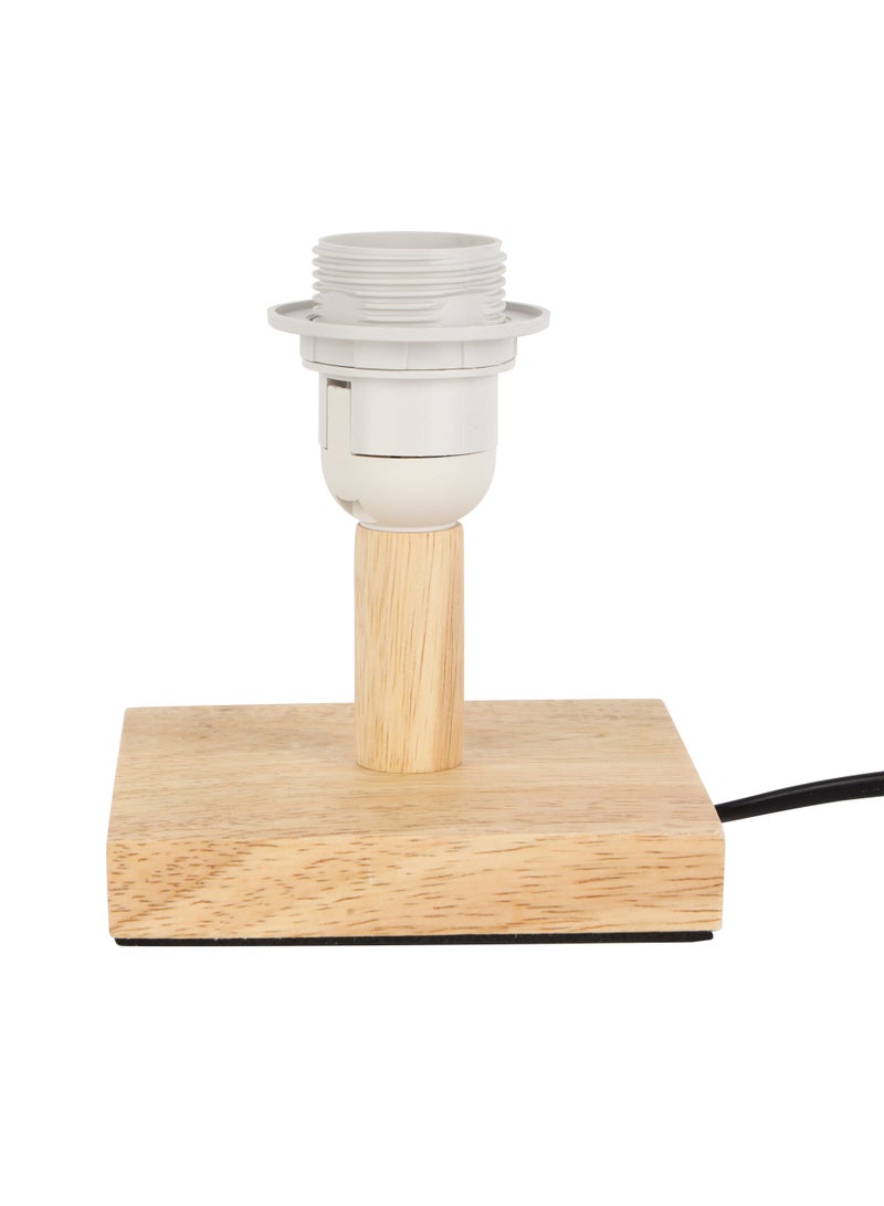 Epsilon Table Lamp- EPSTL192 with Wooden Base, Square Lampshade, Perfect for Studying, Working, can be Used at Home and Office, Decor Items, Bedside Light-Weight and Compact, Aesthetic Design,Brown  - Image 5