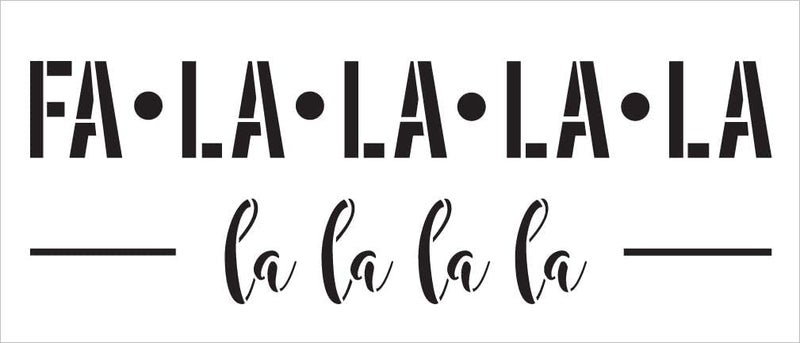 Ivana's FA La La La Stencil | Reusable Mylar Template | Use to Paint Wood Signs - Pallets - Wall - Pillows - DIY Christmas Decor - Size (14" x 6") - Image 3