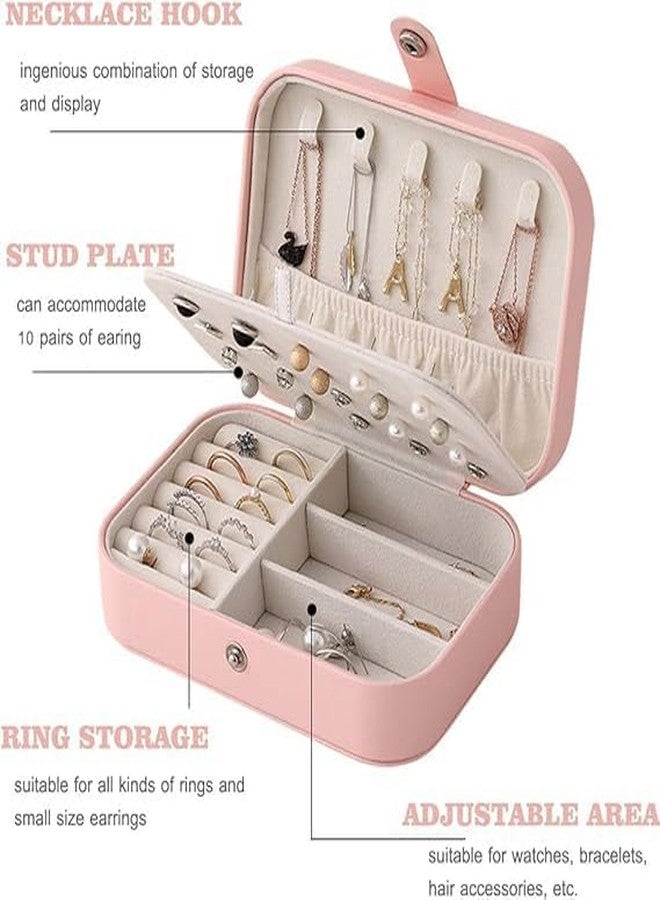 CLICKSWIFT علبة عرض وتخزين مجوهرات محمولة من CLICKSWIFT، منظم للخواتم والأقراط والقلائد والأساور، علبة هدايا مجوهرات للبنات والسيدات، قطعة واحدة متعددة الألوان (المجوهرات غير متضمنة). - Image 3