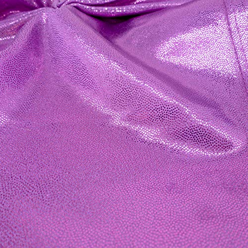Dtone Girls Dance Short Gymnastics Athletic Shorts Sparkle Glitter Tumbling Bottoms (Purple, 130) - Image 3