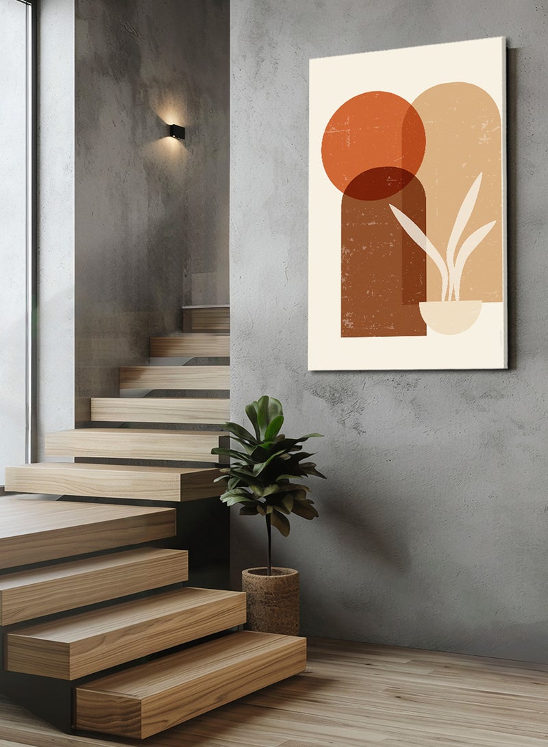 LOWHA Canvas Wall Art Stretched Over Wooden Frame with Minimalist Abstract Painting - Image 1