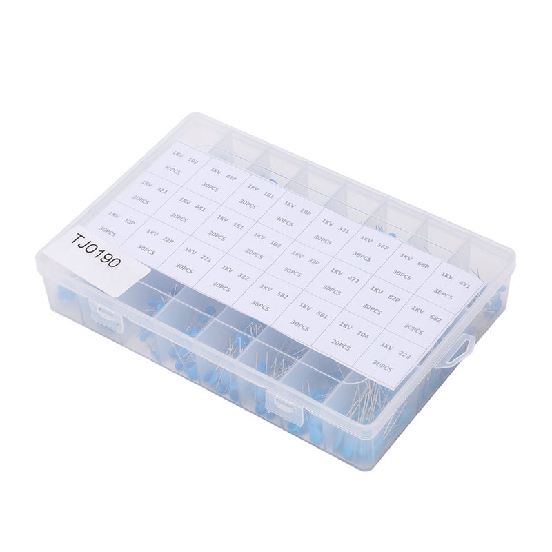 700Pcs Ceramic Capacitor 1KV High Voltage 24 Values Assortment Kit Set for Radio TV - Image 1