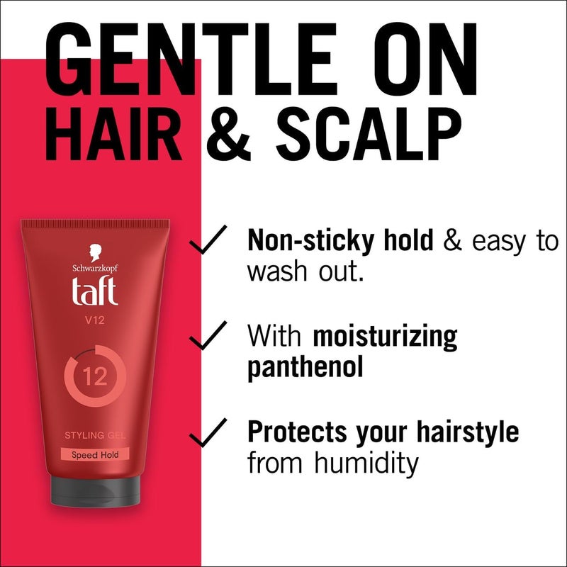 taft V12 Power Styling Gel, For Long-lasting Speed Hold, 150ML (packaging may vary) - Image 1