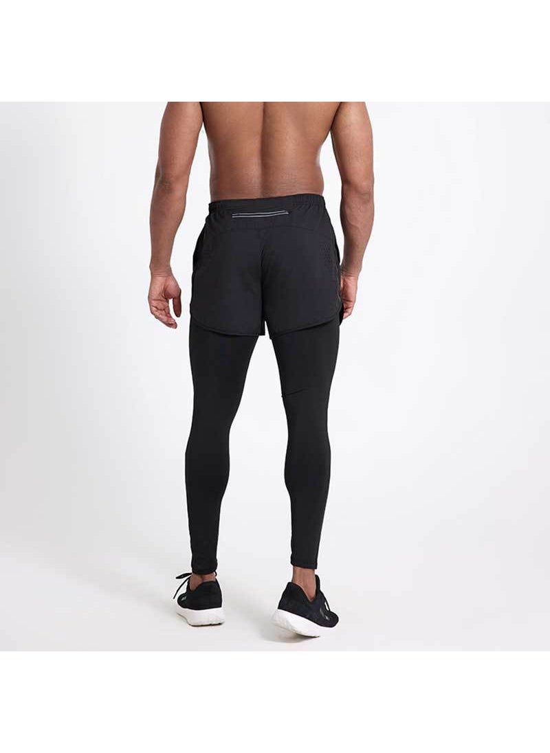Generic 2024 Mens Running Shorts Professional Marathon Athletic Three-quarter Length Fitness Trendy Sports High Waist Bamboo Fiber Grey  - Image 2