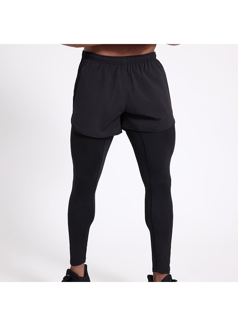 Generic 2024 Mens Running Shorts Professional Marathon Athletic Three-quarter Length Fitness Trendy Sports High Waist Bamboo Fiber Grey  - Image 5