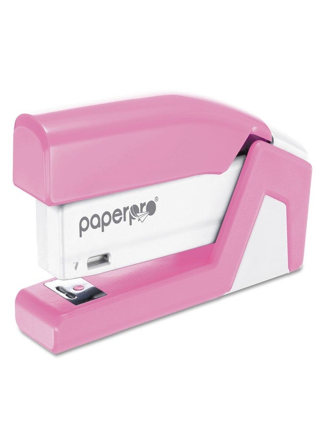 PaperPro 1588 - Pink Ribbon Compact Stapler, 15-Sheet Capacity, Pink/White - Image 1