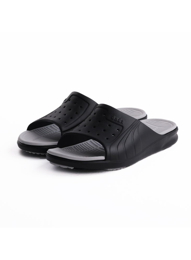 Onda Onda Panama Comfortable, Light Weight & Stylish Slide Sandal for Men - Black & Grey - 40/41  - Image 2