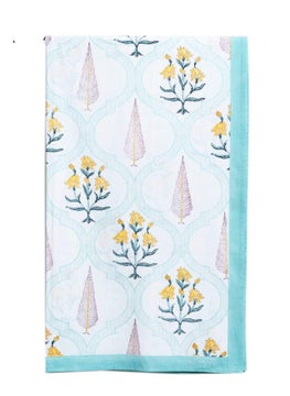 Decoracio Decoracio Luxury BaghEAwadh Tarasha Cotton Bed Sheet with Two Pillow Cover 