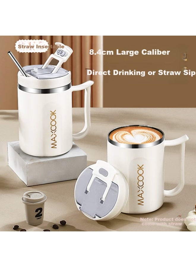 MAX COOK Maxcook 316 Stainless Steel Mug, Water Cup, Insulated Coffee And Breakfast Oatmeal Cup With Lid, Brewing Cup For Home Use, 500ml - Image 2