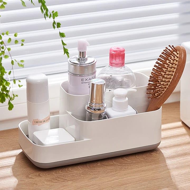 OLMARTT KITCHENWARE Bathroom Sink Caddy Storage Box for Soap Hand Wash Tooth Brush Makeup Organizer Cosmetic Storage Box Cosmetics Shaving Kit and Toiletry Stand Makeup Stand (Pack of 1) - Image 3
