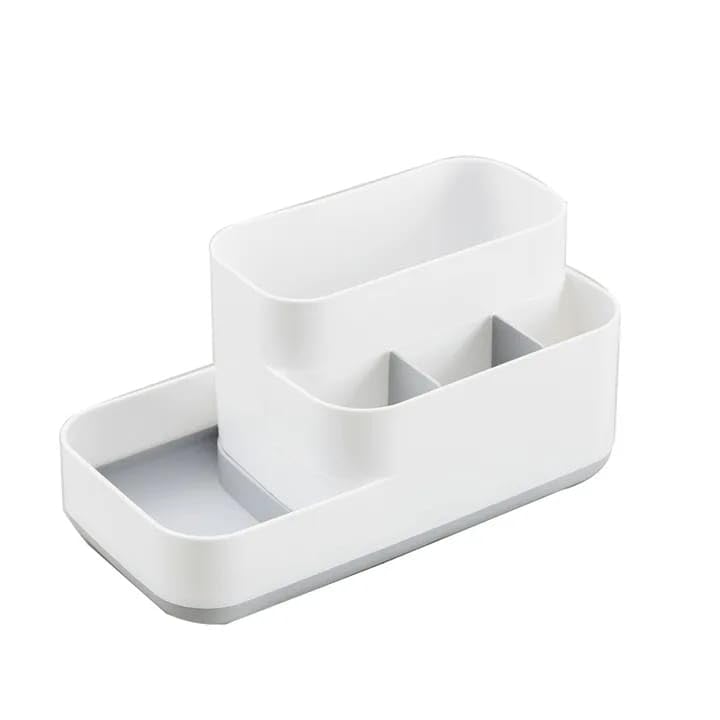 OLMARTT KITCHENWARE Bathroom Sink Caddy Storage Box for Soap Hand Wash Tooth Brush Makeup Organizer Cosmetic Storage Box Cosmetics Shaving Kit and Toiletry Stand Makeup Stand (Pack of 1) - Image 1