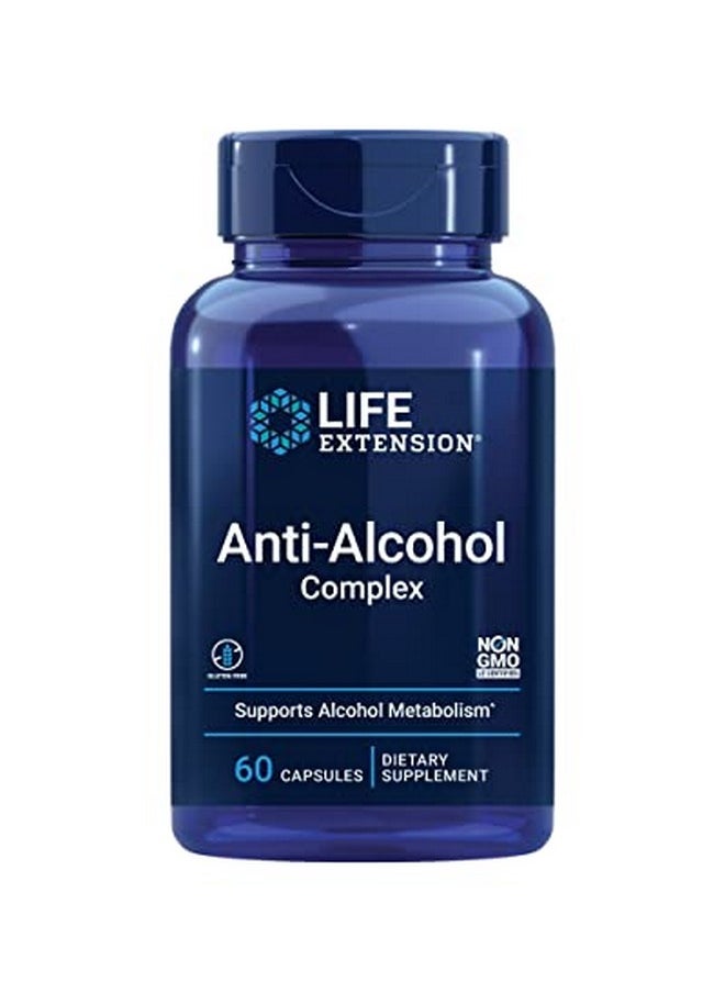 Life Extension - Antialcohol Complex Hangover Relief Formula Supplement For Liver Health Support Detox And Better Mornings After Drink Glutenfree Nongmo Vegetarian 60 Capsules - Image 1
