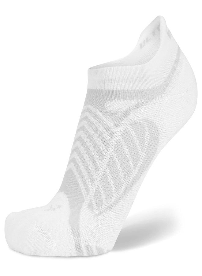 Balega Ultralight Lightweight Performance No Show Athletic Running Socks for Men and Women (1 Pair), White/Space Gray, Medium - Image 1