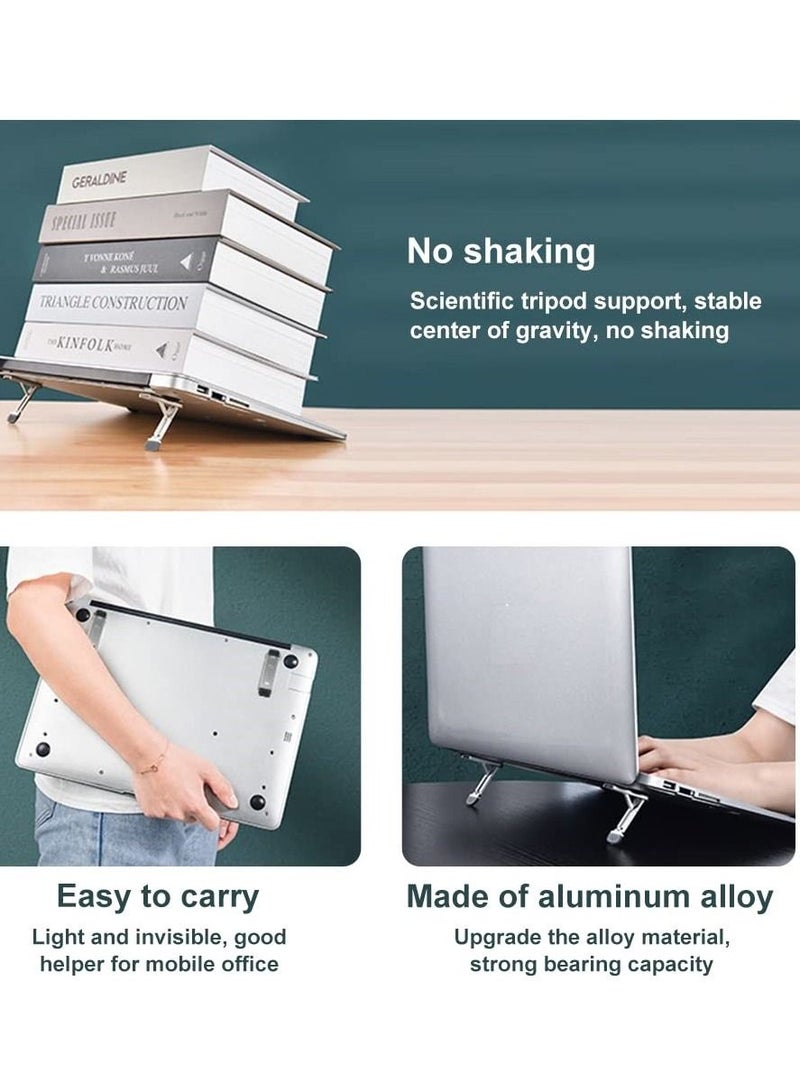 SYOSI Portable Invisible Laptop Stand with 3 Adjustable Angles Mini Aluminum Cooling Pad Keyboard Riser Ergonomic with Computer Keyboard Stand  - Image 3