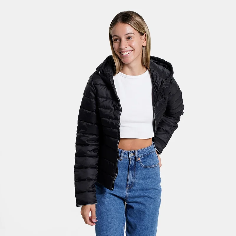 ONLY Women's Patterned Hooded Puffer Coat 15199408