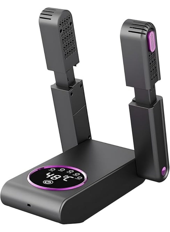 Shoe Dryer Double Arm Portable Device – Foldable Boot Warmer with Timer and Adjustable Angles – Fast Drying Two Pairs at Once - Image 1