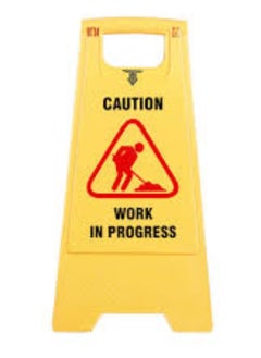 KNP KNP Portable Self Standing Sign Board WORK IN PROGRESS is designed to enhance safety and communication in areas where ongoing work is taking place.  - Image 2
