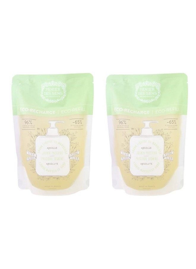 PANIER DES SENS Jasmine Liquid Hand Soap Refills Liquid Marseille Soap Made In France 96% Natural 2X 16.9Floz/500Ml  - Image 1