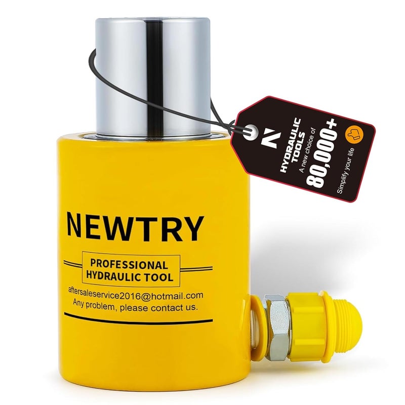 NEWTRY 20 ton Hydraulic Ram Cylinder Jack 2’’/50mm Stroke Porta Power Ram Industrial Lifting Jack Retract Automatically - Image 1