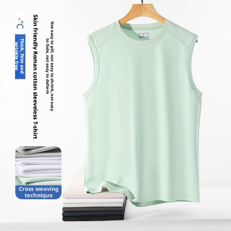 Men's 220g Cool Cotton Antibacterial Sleeveless T-shirt - Image 2